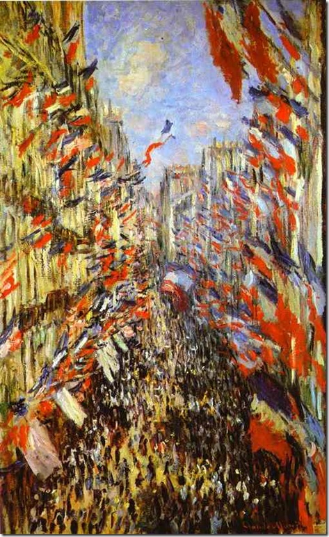 Claude Monet -  Rue Montorgueil (Bastille Day)